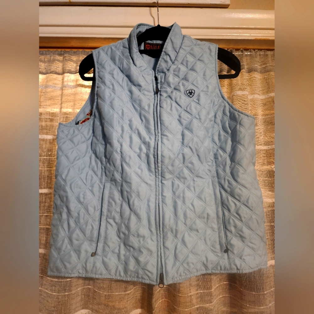 Ariat Light Blue Quilted Vest